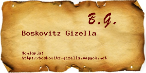 Boskovitz Gizella névjegykártya